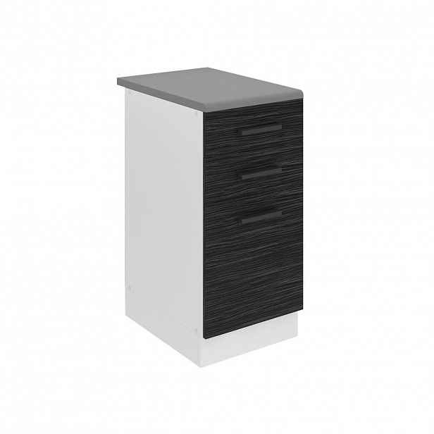 B BELINI GROUP KUCHYŇSKÁ SPODNÍ SKŘÍŇKA 40 cm, s pracovní deskou, se zásuvkami, Královský eben