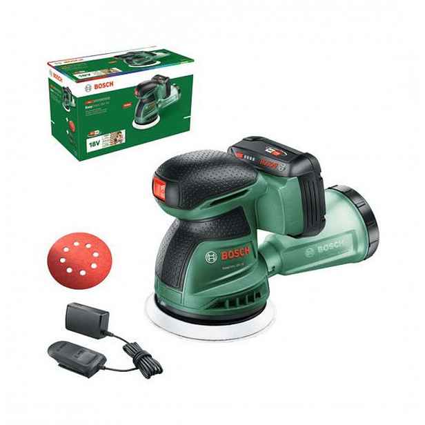 Bosch - 18V AKU excentrická bruska EasyOrbit 18V-10, 1x aku 2,0 Ah Li-Ion, nabíječka 06033E4002