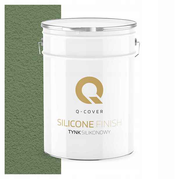 Silikonová Fasádní Omítka Zelená Tmavá F476 15KG Granulace 2.0mm