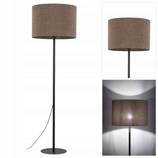 Stojací lampa Earth černá s designovým leskem v ložnici Tk Lighting