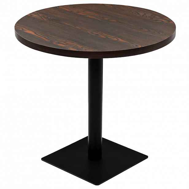 vidaXL Bistro stůl MDF a ocel kulatý 80 x 75 cm