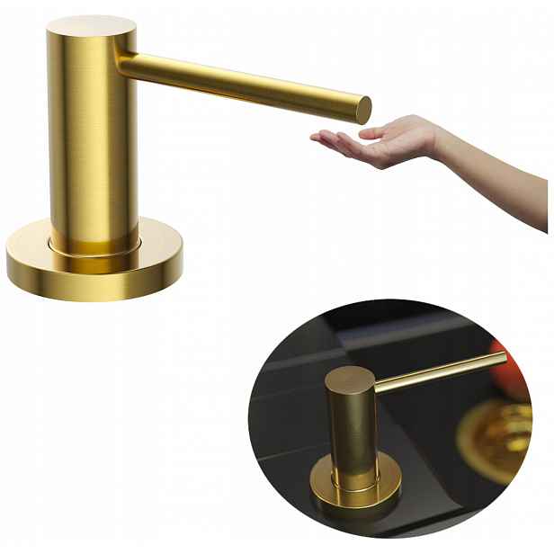 Dávkovač prestige na tekutý brush gold pro granitový dřez