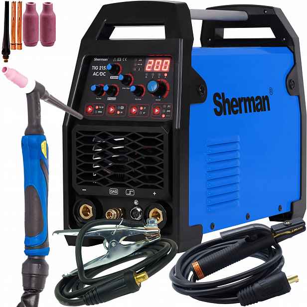 Invertorová svářečka Sherman Tig 215P Ac/dc Hf Puls Aluminium 200A Igbt 230