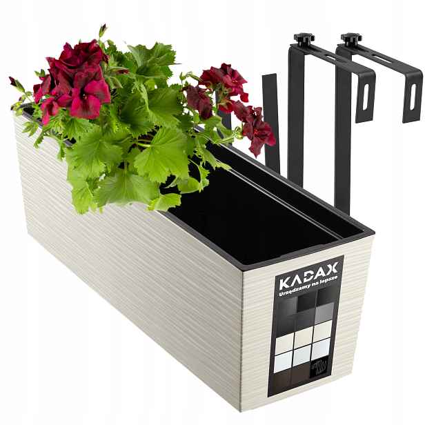 Květináč Balkonový Truhlík Rukojeti 19x56cm Krém
