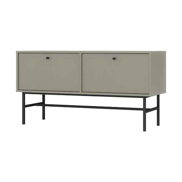 MASSENO TV STOLEK TORINO, 120,6x40,8x62,5 cm s 2 dvířky, světle zelený