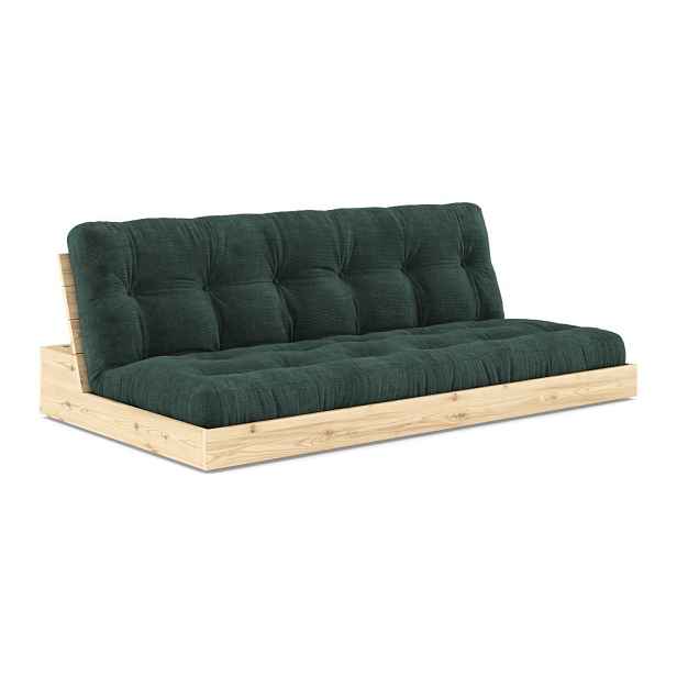 Tmavě zelená manšestrová rozkládací pohovka 196 cm Base – Karup Design