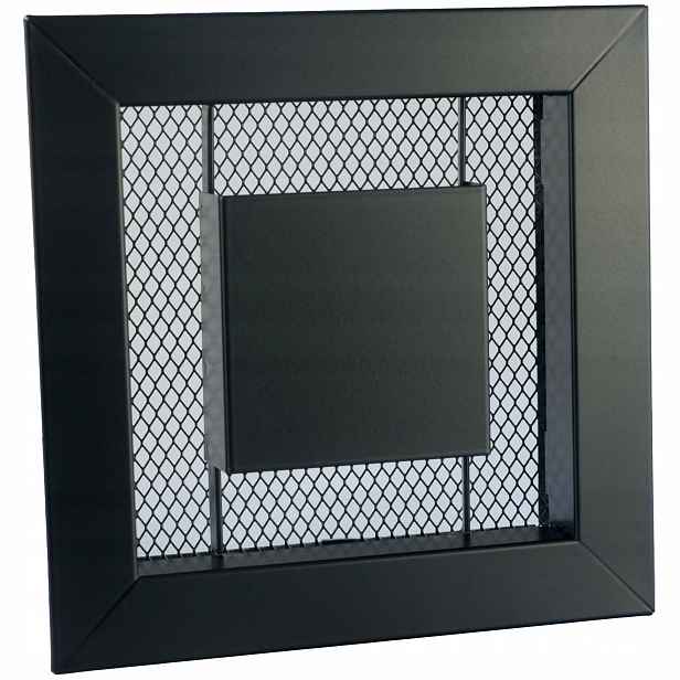 Ventilační mřížka kovová Černá Mat 140x140 Pl