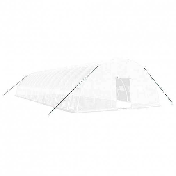 vidaXL Skleník s ocelovým rámem bílý 96 m² 16 x 6 x 2,85 m