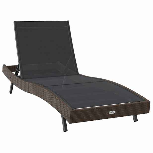 vidaXL Slunečník 197 x 70 x 82 cm polyratan