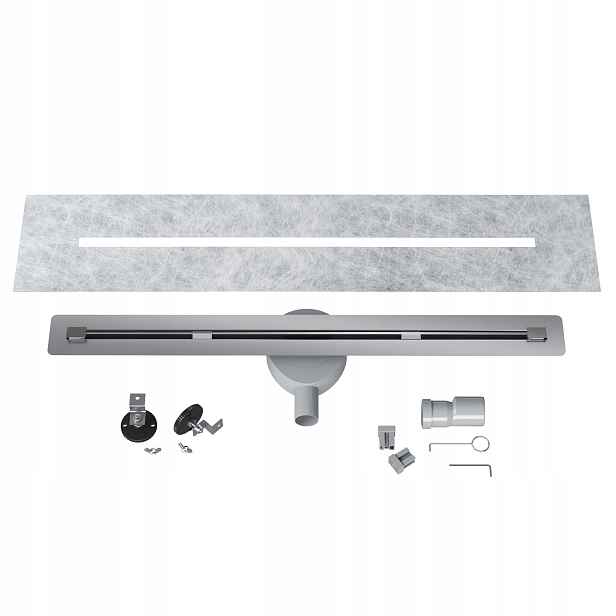 Lineární Odtok Pod Dlažbu 80 cm Ocel Sifon Sprchová Vanička Luno Inox