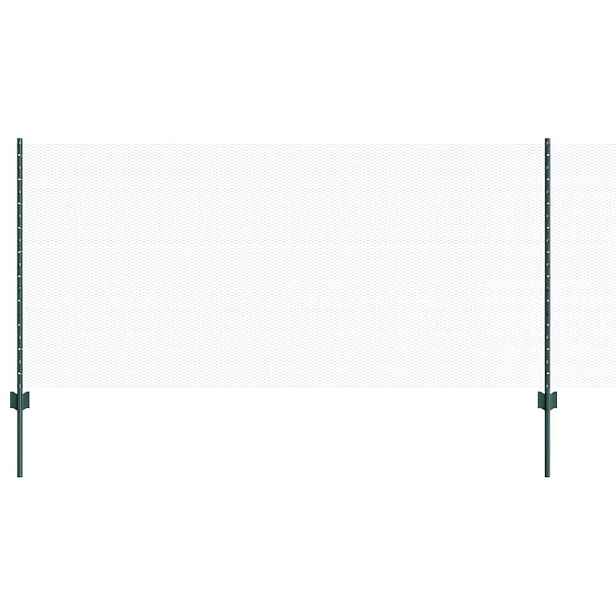 vidaXL Hexagonální plot s podpěrou 10 x 1 m Ocel potažená PVC Zelená