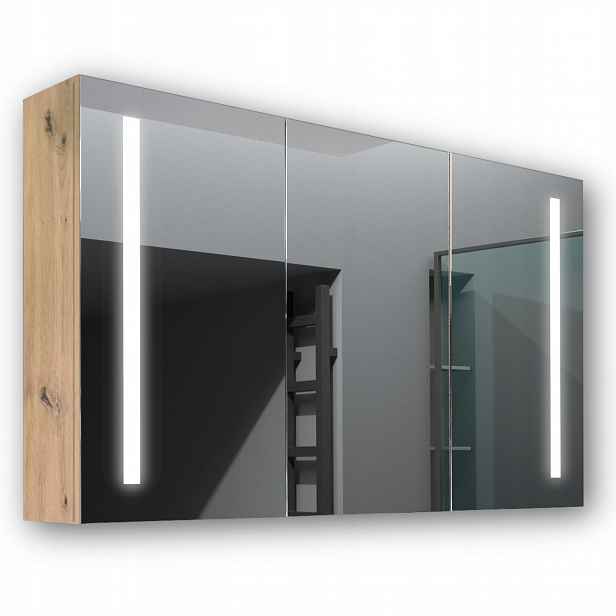 Dřevěná skříňka 120x70 Led zrcadlo Apollo Artisan