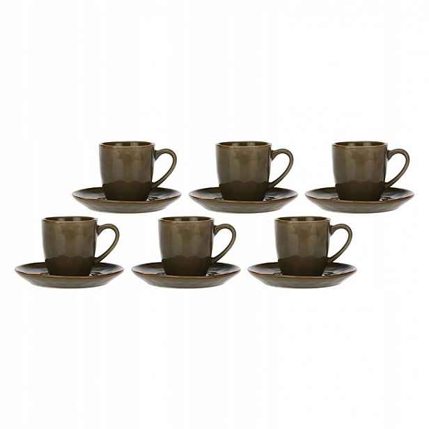 Rose&tulipani Concerto Grigio Tortora Sada 6 šálků na espresso 90 ml