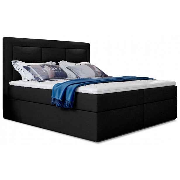 Boxspring KORBELA 20 140x200, černá látka