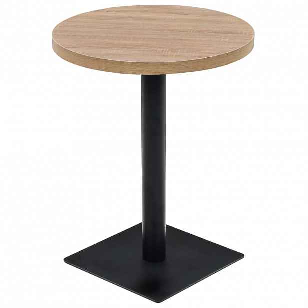 vidaXL Bistro stůl MDF a ocel kulatý 60 x 75 cm