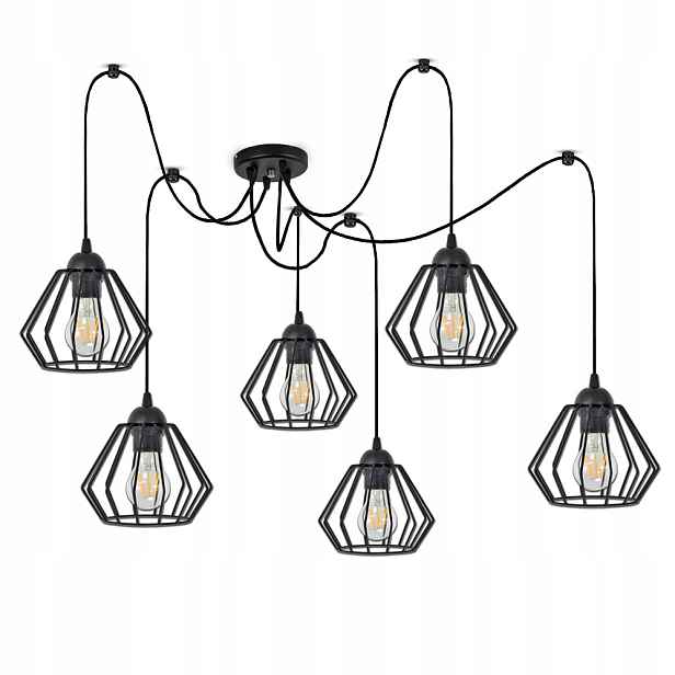 Závěsná Stropní Lampa, Lustr, Pavouk Edison Loft