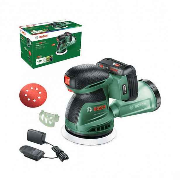 Bosch - 18V AKU excentrická bruska UniversalOrbit 18V-20, 1x aku 2,0 Ah Li-Ion, nabíječka 06033E4102