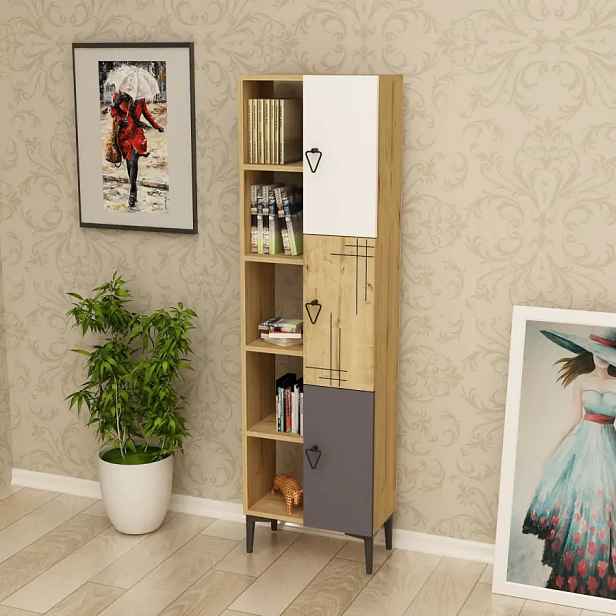 Casarredo Regál KODIAK - antracit/ořech