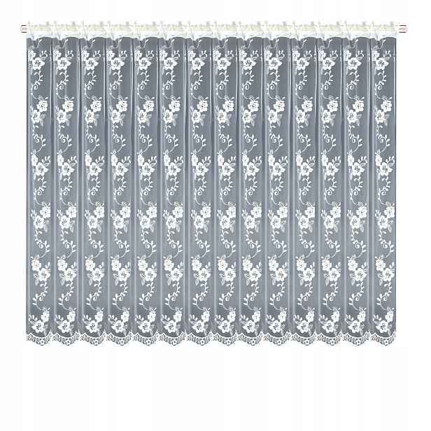 Záclona S Vyšívanými Květy Guipure Markizeta Bílá 400x150 cm