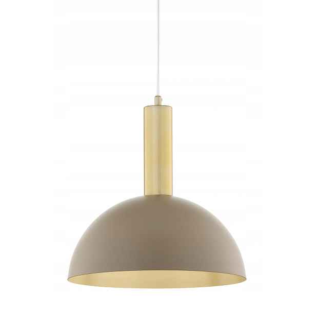 Závěsná lampa béžovo-zlatá kopule fi30cm 1xE27 15W Sigma Lighting