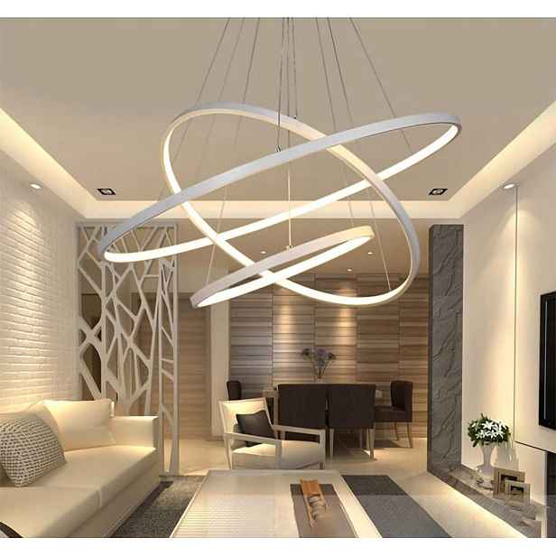 Moderní Závěsná Led Lampa 115W – Stmívatelná Dálkový Ovladač 3000K–6500K
