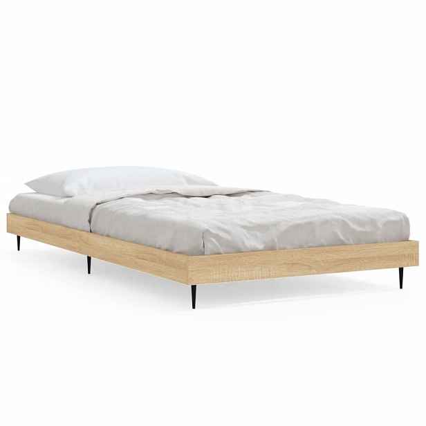 vidaXL Rám postele bez matrace dub sonoma 100x200 cm kompozitní dřevo