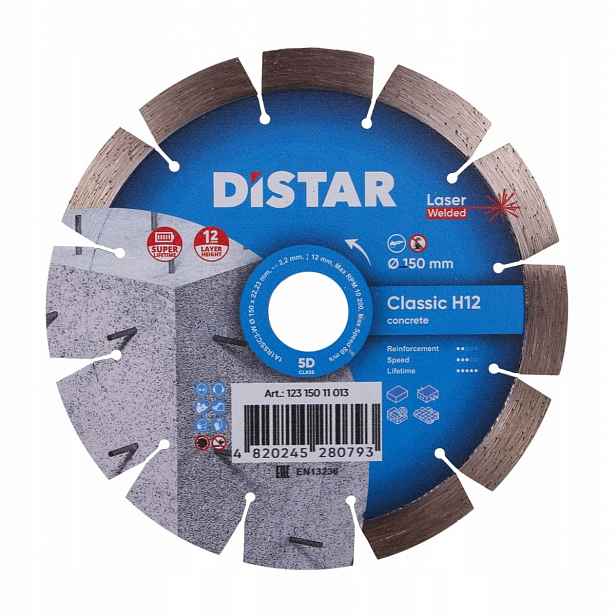 Diamantový kotouč Distar 150 Classic H12 pro betonu 22,23