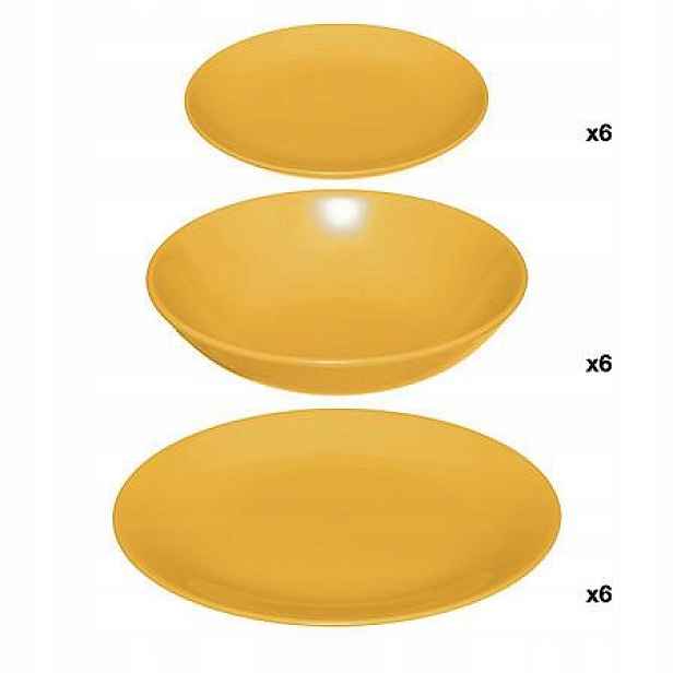 Stolní nádobí Colorama 18-dílné žluté