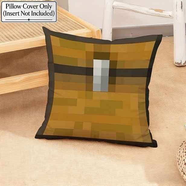 TEMU Povlak na polštář s Pixel , 170Gsm měkké polyesterové vlákno, unikátní design vzoru, zapínání na zip, univerzální pro pohovky, lze prát v pračce