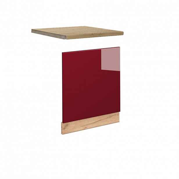 Vicco PŘEDNÍ PANEL Fame-Line Bordó červená vysoký lesk 60 cm , PD Dub