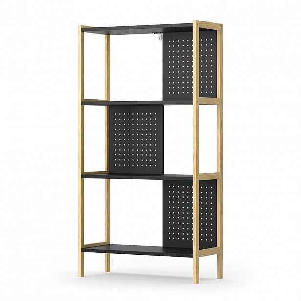 Vicco STOJÍCÍ POLICE Elvia, Černá, 63 x 120 cm
