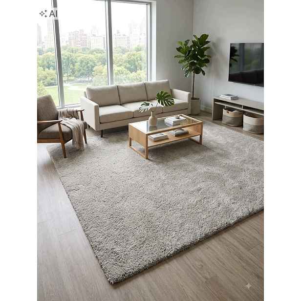 Koberec do obývacího pokoje 160 x 230 cm, vícebarevný, měkký vlas, plyšový