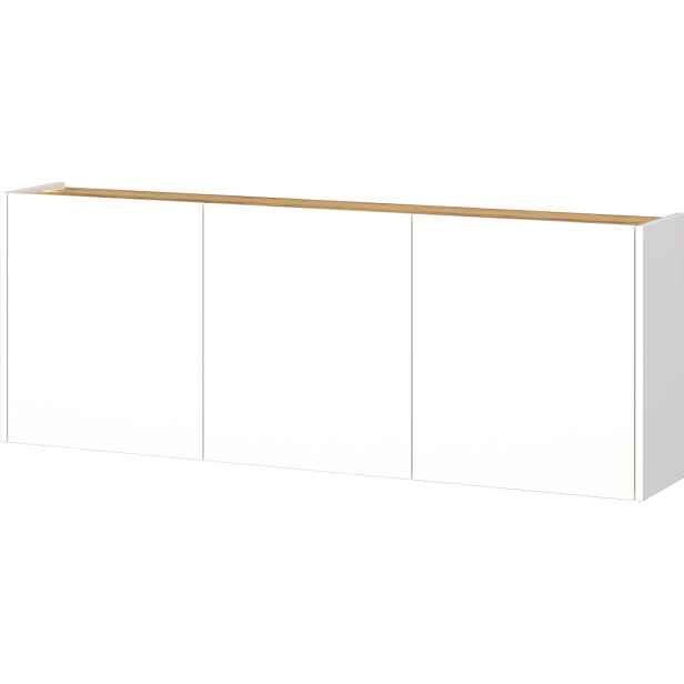 Bílá závěsná skříňka v dekoru dubu 138x52x25 cm Libbiano – Germania