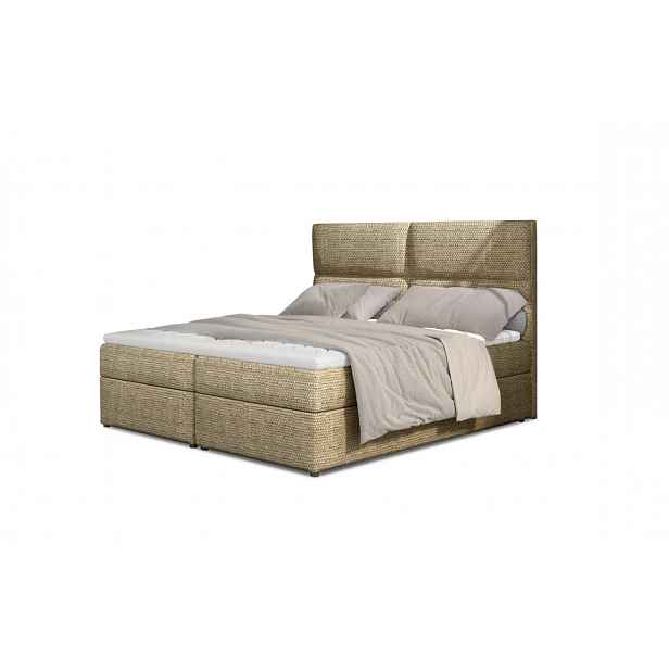 Boxspring PILANSI 02 160x200, hnědá látka