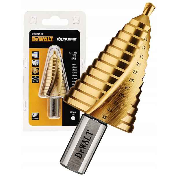 DeWALT DT90247 5-35 Titanium kovový stupňovitý Vrták