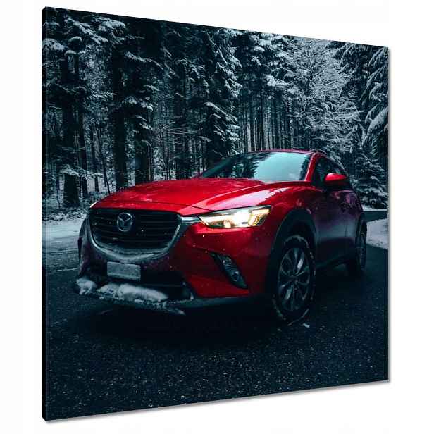 Obrazy 80x80 Červená Mazda Auto