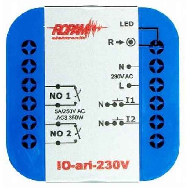 Ropam IO-ari-230V bezdrátový dvoukanálový Ac ovladač 230V