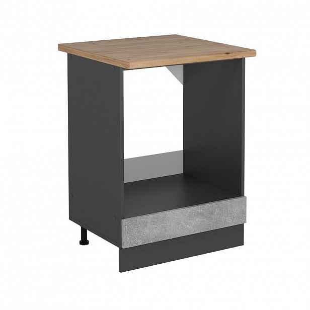 Vicco SKŘÍŇKA NA VESTAVĚNOU TROUBU R-Line Beton 60 cm , PD Dub