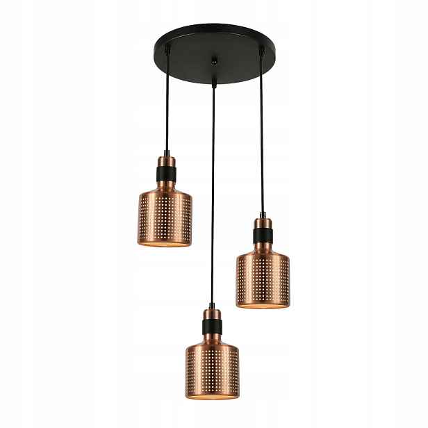 Závěsná lampa Italux Restenza moderní měděná