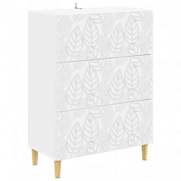 vidaXL Skříň se zásuvkami Bílá 66 x 34,5 x 90 cm Kompozitní dřevo