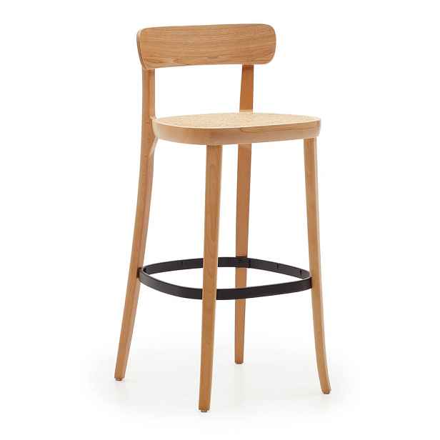 Barová židle v dekoru jasanu v přírodní barvě 99 cm Romane – Kave Home