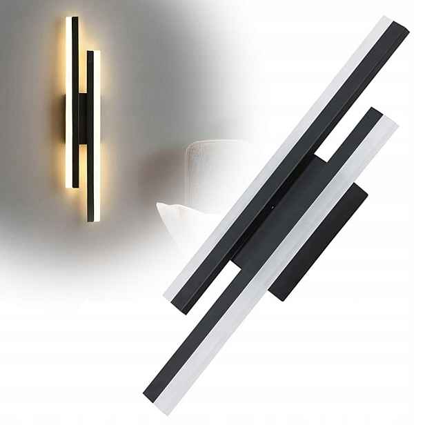 Led Nástěnná Lampa Černá 65 CM 20 W 3000K Do Obývacího Pokoje Černá