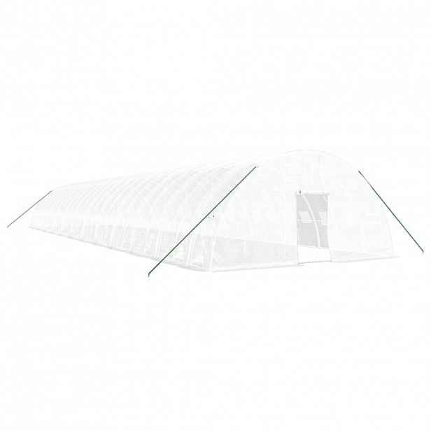 vidaXL Skleník s ocelovým rámem bílý 144 m² 24 x 6 x 2,85 m