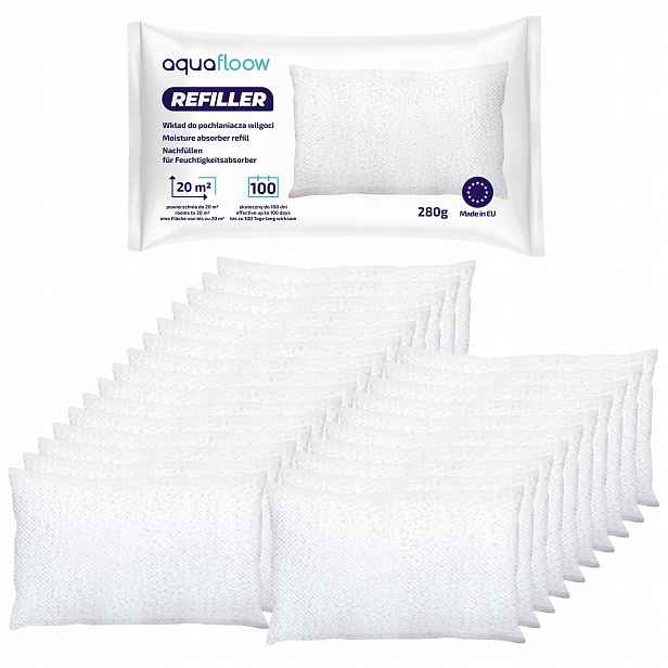 Vložky do pohlcovače vlhkosti AquaFloow 280 g, 25 ks, univerzální