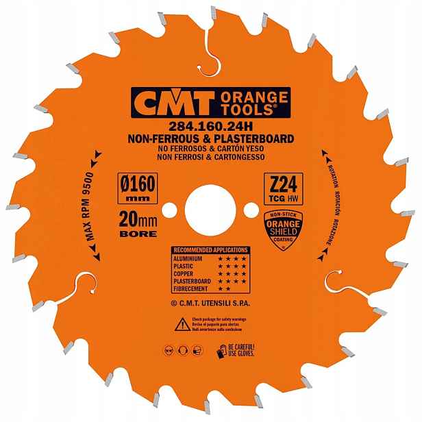 Cmt Pila na hliník mosaz Pvc 160x20x24Z