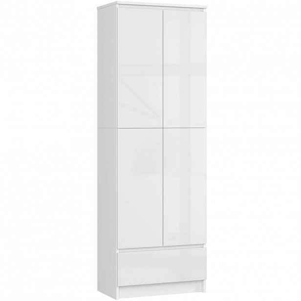 RAUMHIRSCH FURNITURE STOJACÍ REGÁL bílý, bílý lesklý 180/60/35