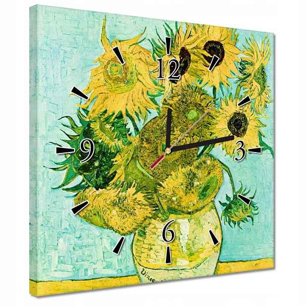 Hodiny 30x30 Slunečnice Van Gogha