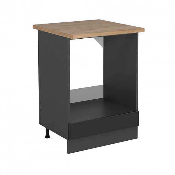 Vicco SKŘÍŇKA NA VESTAVĚNOU TROUBU R-Line Antracitový venkovský dům 60 cm , PD Dub