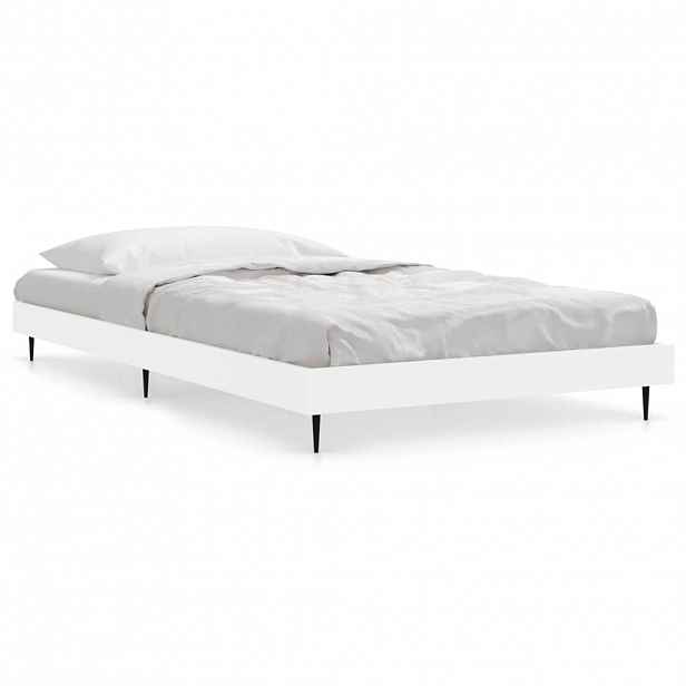 vidaXL Rám postele bílý 90 x 200 cm kompozitní dřevo
