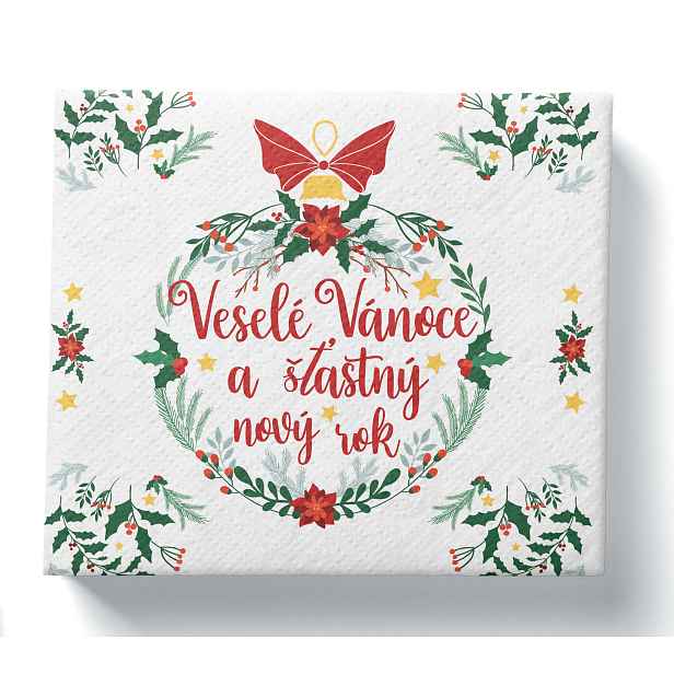 PROCOS Papírové ubrousky 33x33cm 3vrstvé Veselé Vánoce 20ks